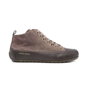 Candice Cooper - MID - Tamponato Calf/Velvet Suede Ombre - Anthracite-Brown - sneakers hautes