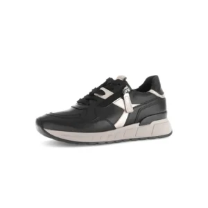 Gabor - sneakers cuir - noir et or