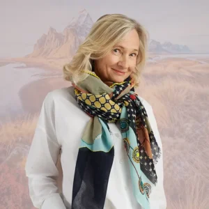 Storiatipic - foulard Aster marine print