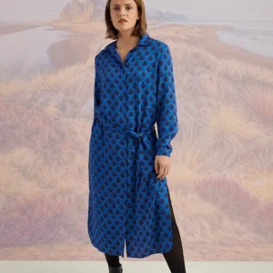 Storiatipic - robe longue Pietra bleu print